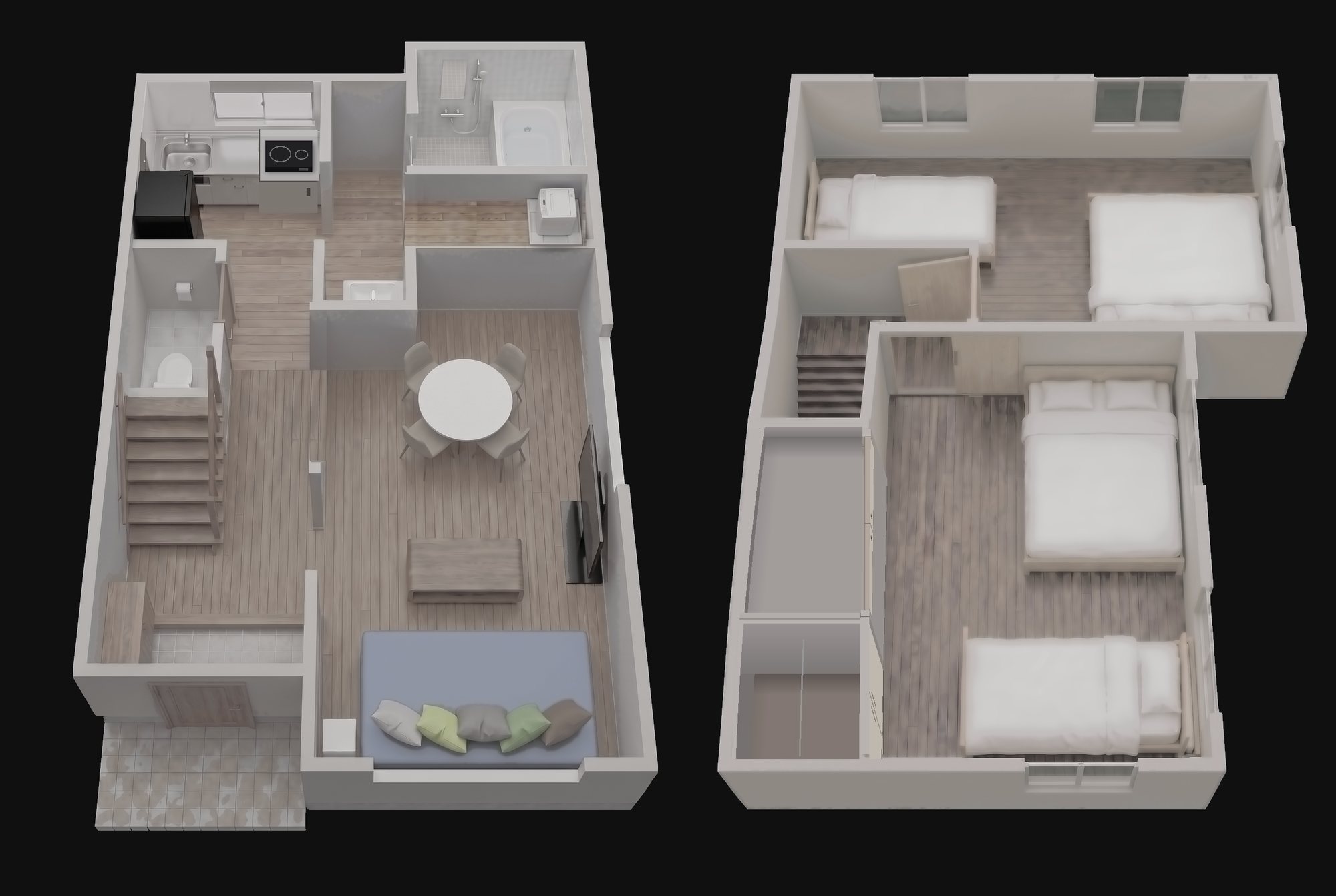UJINA Pocket House 1F 間取り図